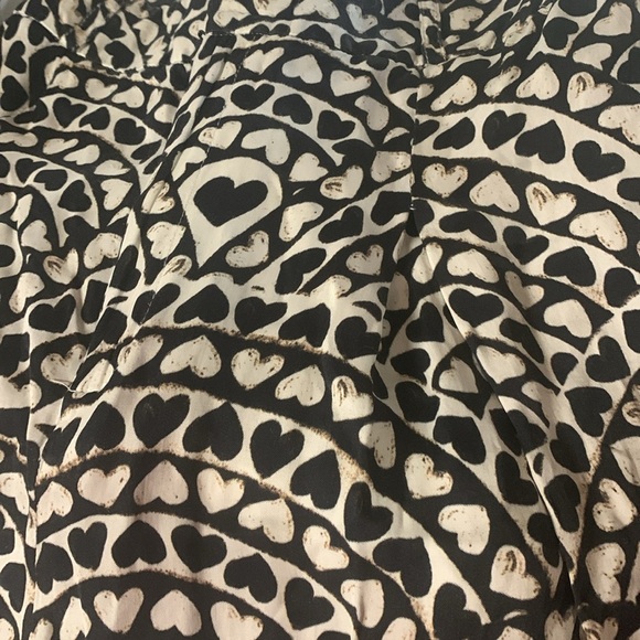 Farm Rio X Anthropologie Heart Pleated Wide-Leg Pants Size Small NEW Med,large - Picture 3 of 5